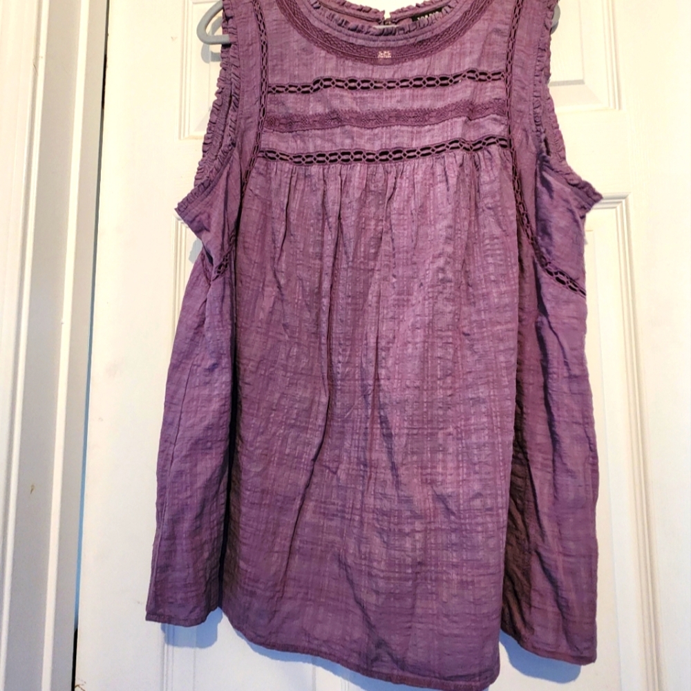 Purple mock-neck